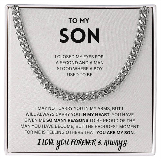 To My Son, You Made Me Proud - Cuban Chain