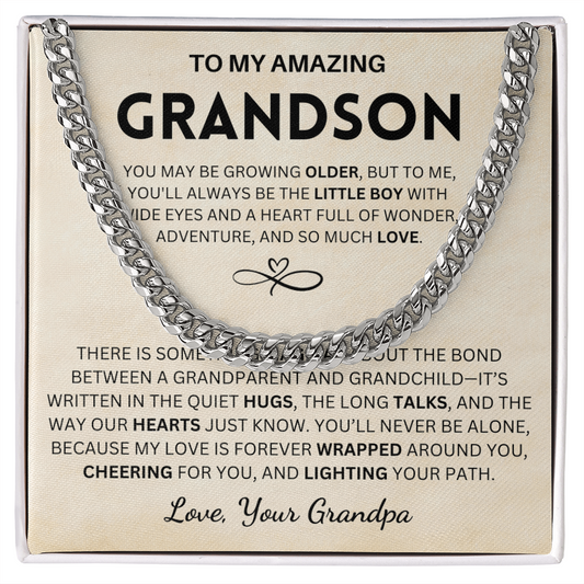 My love is forever wrapped around you - Cuban Chain For Grandson