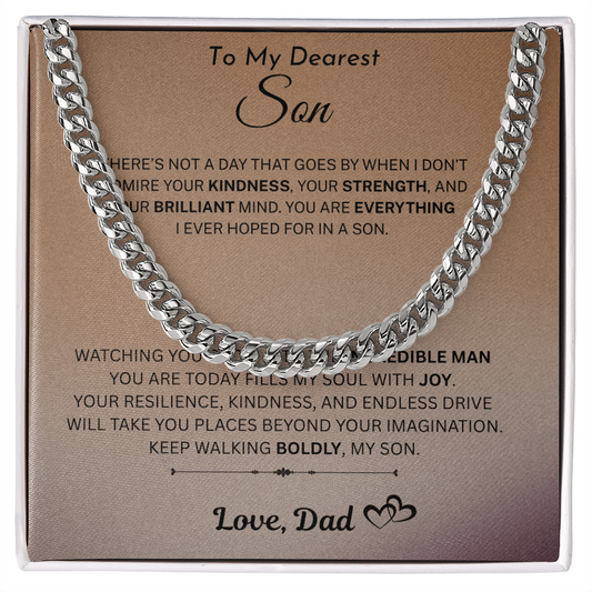 You are everything I ever hoped for in a Son - Cuban chain For Son