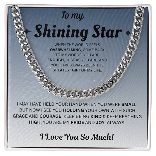 You are my pride & joy, always - Cuban chain For Son