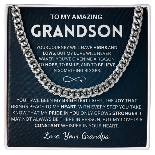 My love is a whisper in your heart - Cuban Chain For Grandson