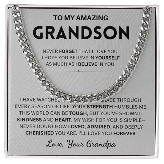I'll love you forever - Cuban Chain For Grandson