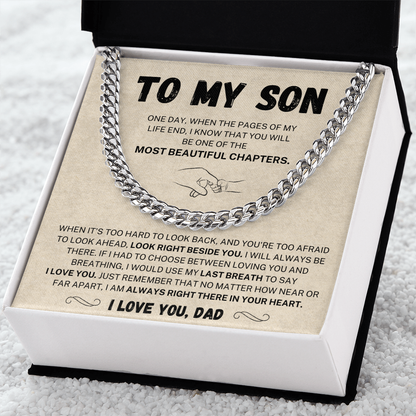(Almost Sold Out) I would use my last breath to say I Love You - Cuban Chain For Son From Dad