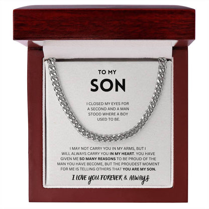 To My Son, You Made Me Proud - Cuban Chain