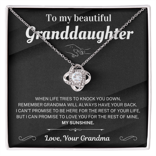 Your Grandma will always have your back -  Necklace For Granddaughter