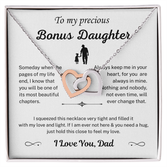 Always keep me in your heart - Necklace For Bonus Daughter