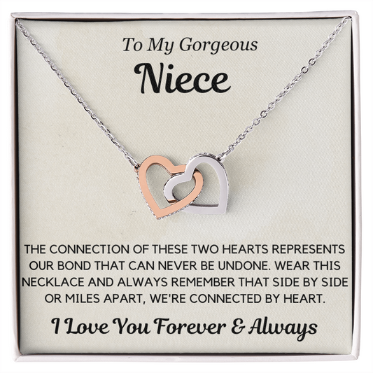Connected by heart - Necklace For Niece
