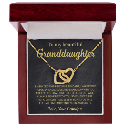 When you are feeling low, just hold it closely - Necklace For Granddaughter