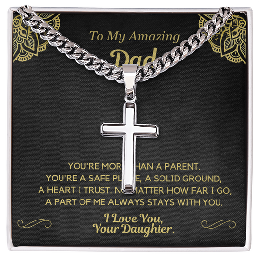 A part of me always stays with you - Cuban chain for Dad