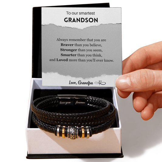 You are loved more than you'll ever know - Bracelet For Grandson