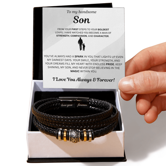 Never stop believing in the magic within you - Bracelet For Son