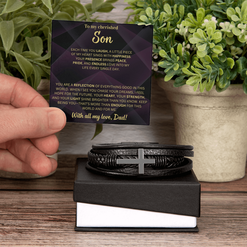 Your presence brings endless love into my life - Bracelet For Son