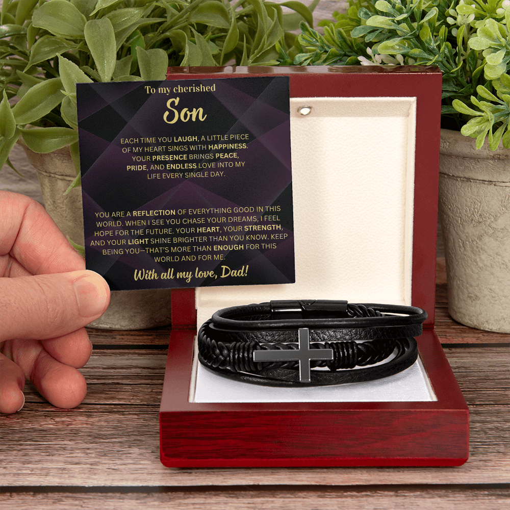 Your presence brings endless love into my life - Bracelet For Son