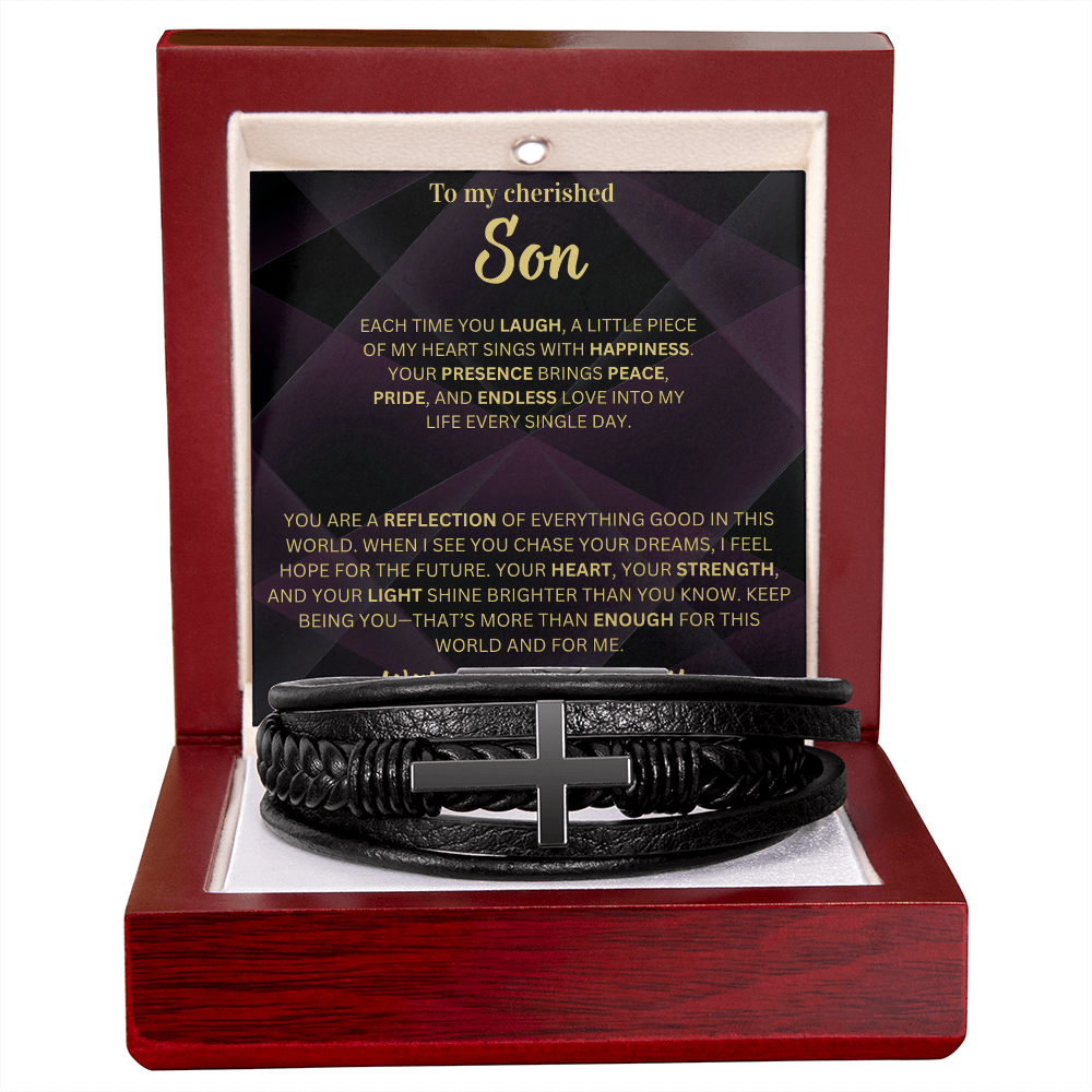 Your presence brings endless love into my life - Bracelet For Son