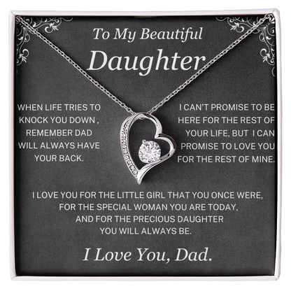You will always be my little girl - Necklace for Daughter from Dad
