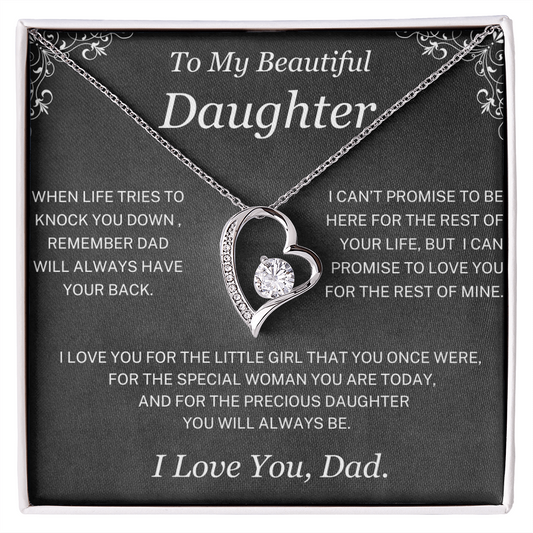 You will always be my little girl - Necklace for Daughter from Dad
