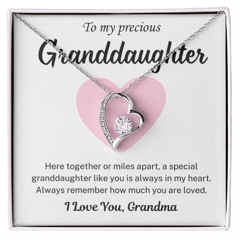You are always in my heart -  Necklace For Granddaughter