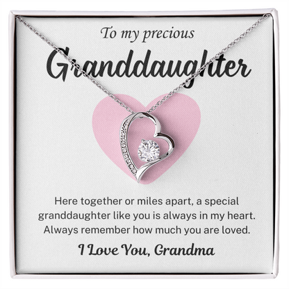 You are always in my heart -  Necklace For Granddaughter