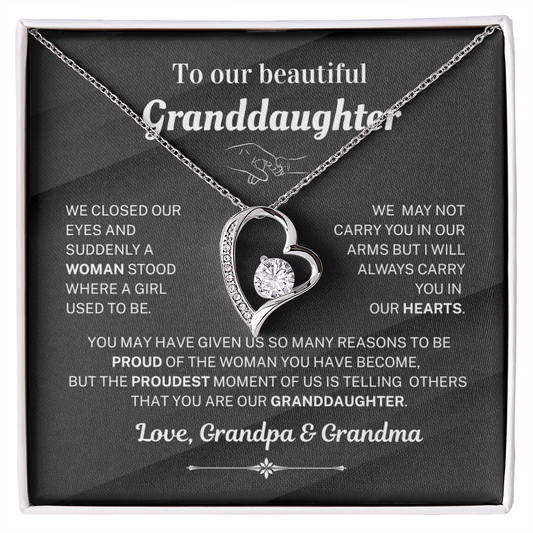 We are proud of you - Necklace For Granddaughter