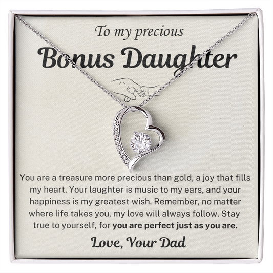 Your joy fills my heart - Necklace For Bonus Daughter
