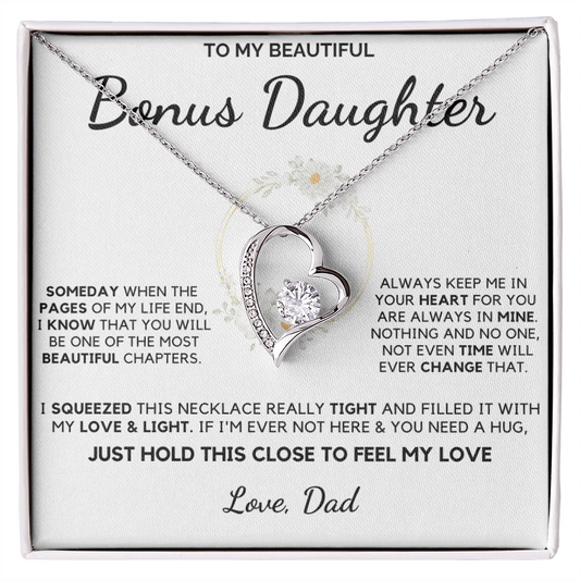 Just hold this close to feel my love - Necklace For Bonus Daughter