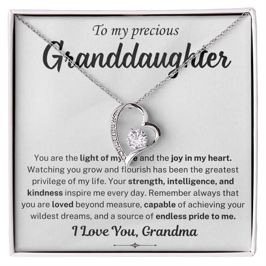 You are the light of my life - Necklace For Granddaughter