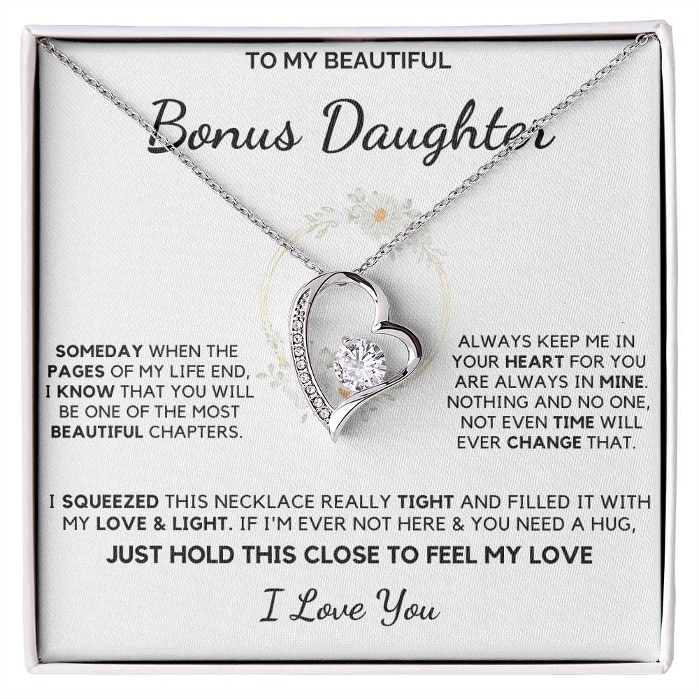 Always Keep Me In Your Heart - Necklace For Bonus Daughter