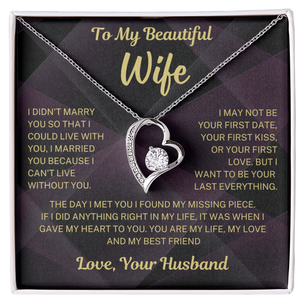 I can't live without you - Forever Love Necklace For Wife