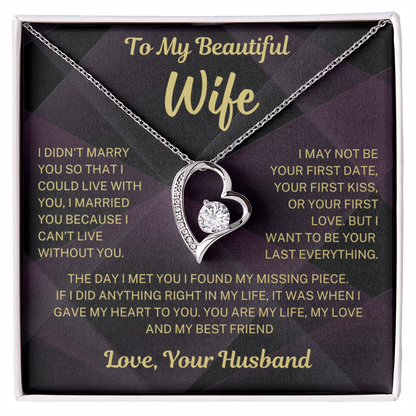 I can't live without you - Forever Love Necklace For Wife
