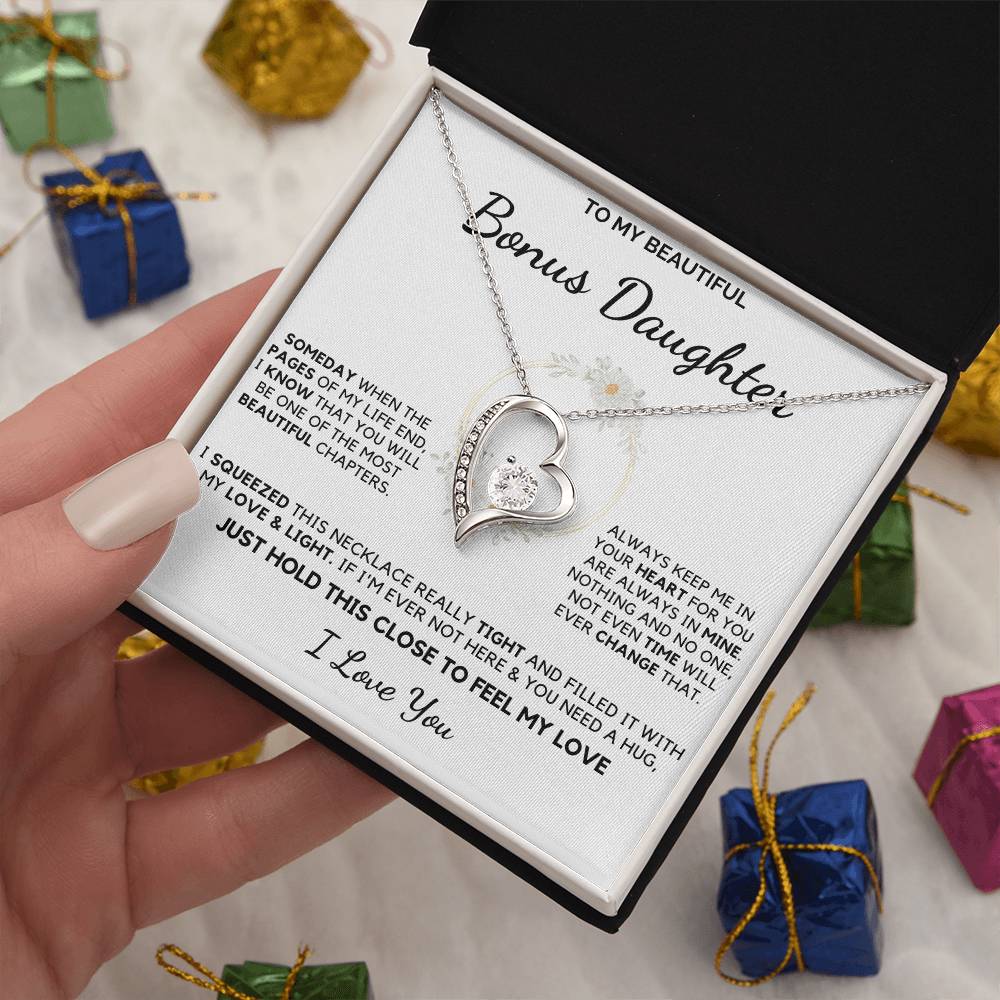 Always Keep Me In Your Heart - Necklace For Bonus Daughter