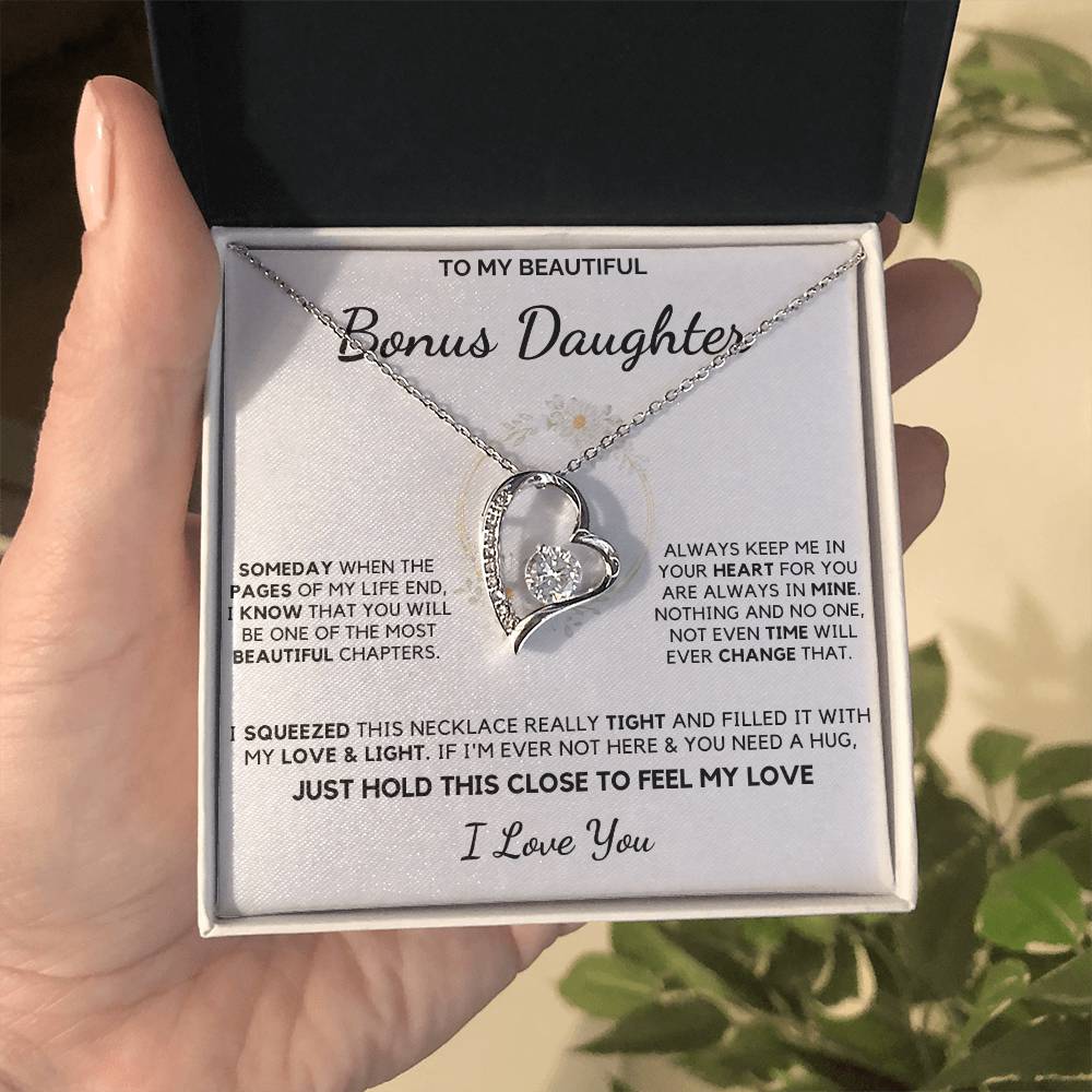 Always Keep Me In Your Heart - Necklace For Bonus Daughter