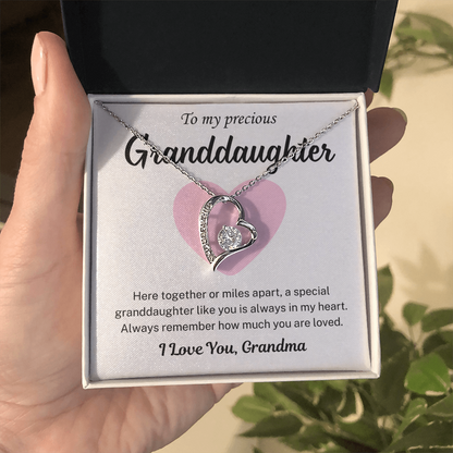 You are always in my heart -  Necklace For Granddaughter