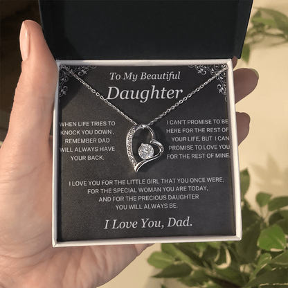 You will always be my little girl - Necklace for Daughter from Dad