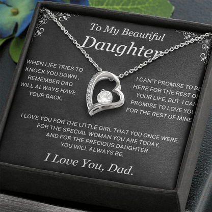 You will always be my little girl - Necklace for Daughter from Dad