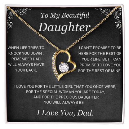 You will always be my little girl - Necklace for Daughter from Dad