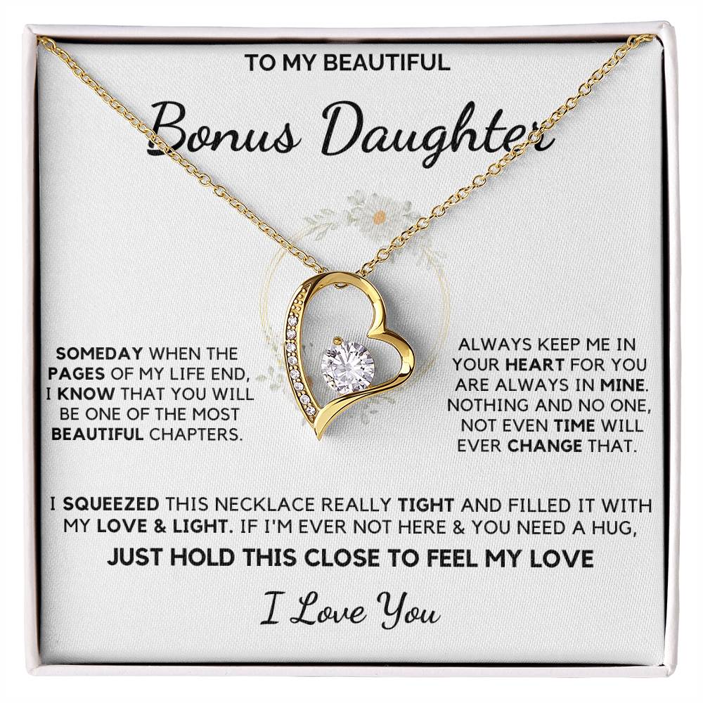 Always Keep Me In Your Heart - Necklace For Bonus Daughter