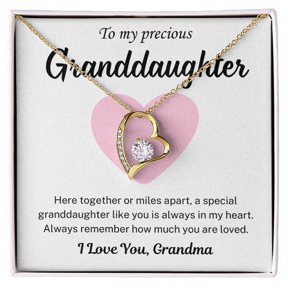 You are always in my heart -  Necklace For Granddaughter
