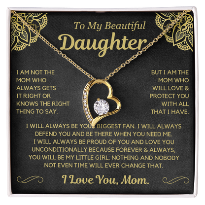 You will always be my little girl - Necklace for Daughter from Mom