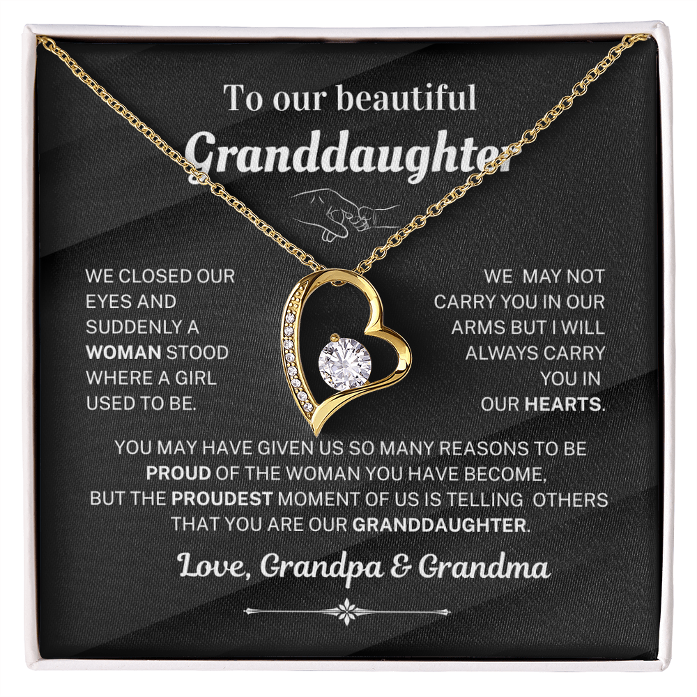 We are proud of you - Necklace For Granddaughter