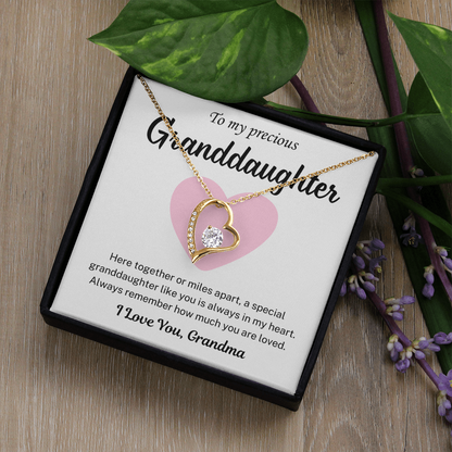 You are always in my heart -  Necklace For Granddaughter