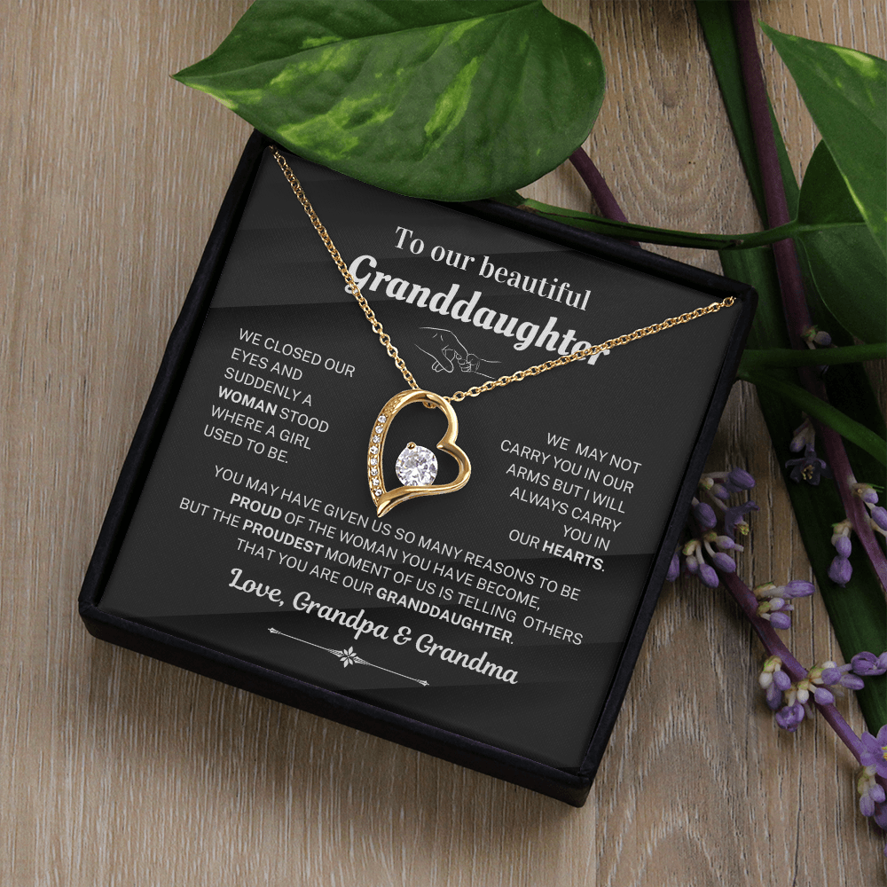 We are proud of you - Necklace For Granddaughter