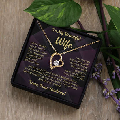 I can't live without you - Forever Love Necklace For Wife