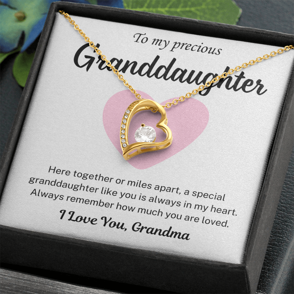 You are always in my heart -  Necklace For Granddaughter