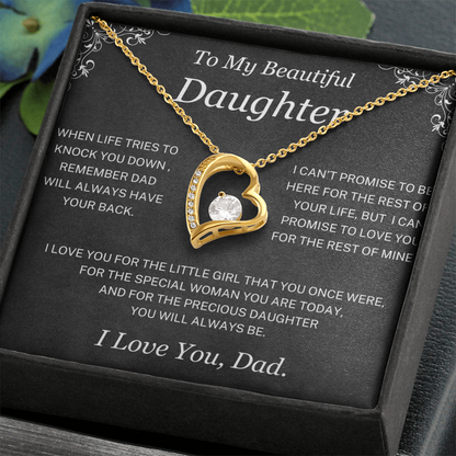 You will always be my little girl - Necklace for Daughter from Dad