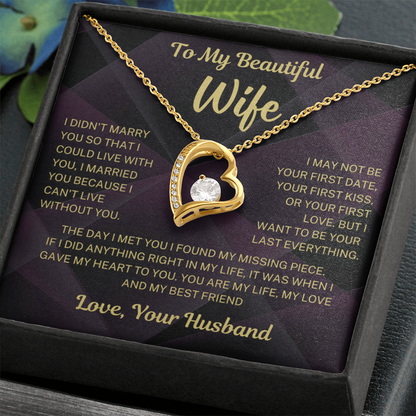 I can't live without you - Forever Love Necklace For Wife