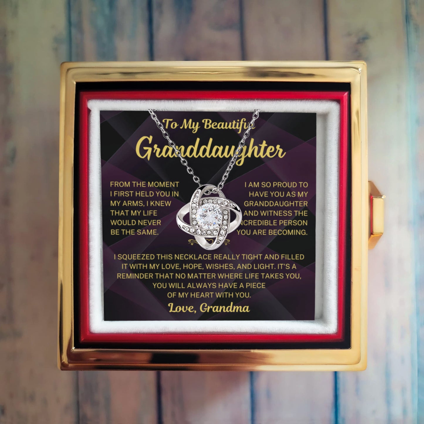 You will always have a piece of my heart with you - Eternal Rose Necklace For Granddaughter