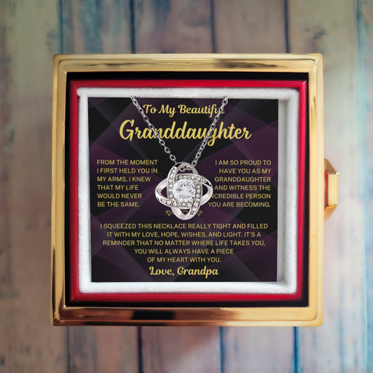 You will always have a piece of my heart with you - Eternal Rose Necklace For Granddaughter