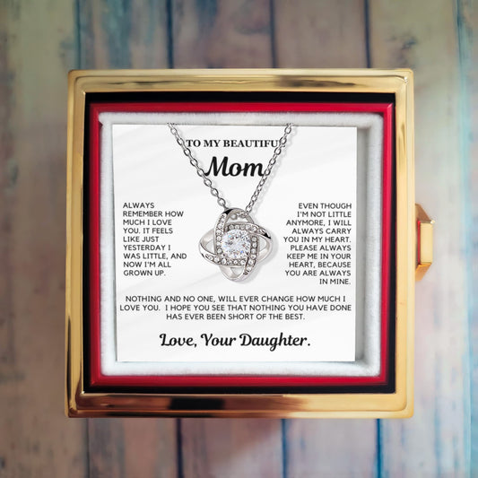I will always carry you in my heart - Necklace For Mom