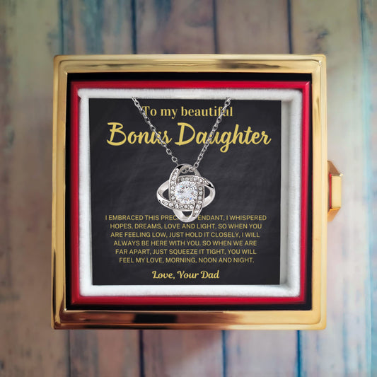 I will always be with you - Necklace For Bonus Daughter