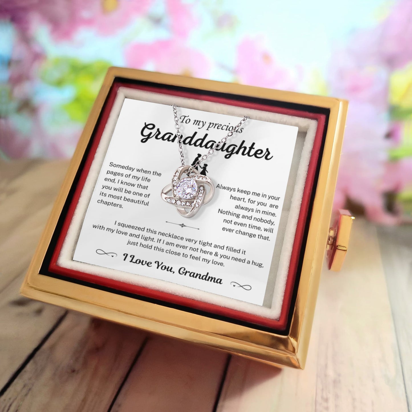 Just hold this close you to feel my love -  Necklace For Granddaughter